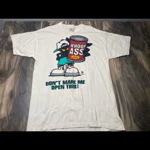 VTG Can of Whoop ass t shirt Large made in USA